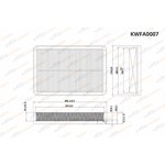 KWFA0007, Фильтр воздушный Hyundai Elantra (XD) 00-06/ Kia Cerato (LD) 04-