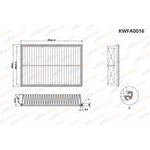 KWFA0016, Фильтр воздушный Mazda 3 2.0 (BK) 03-09/ 3 (BL) 2.0 09-/Mazda 5 (CR/CW) 05-