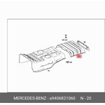 Шумоизоляция туннеля кабины Mercedes-Benz
