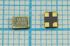 Кварцевый резонатор 13521,27 кГц, корпус SMD03225C4, нагрузочная емкость 10 пФ, точность настройки 30 ppm, стабильность частоты 30/-20~70C p