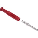 973509101, Red Male Banana Plug, 2mm Connector, Solder Termination, 6A, 60V dc ...