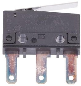 Фото 1/2 SS-3GLPT, Basic / Snap Action Switches 3A Hinge Lever #110 QC terminals