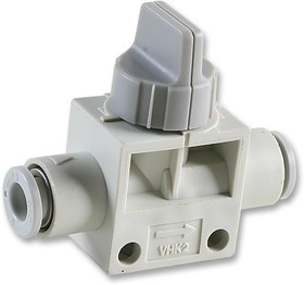 VHK2A-08F-08FL, Knob Manual Control Pneumatic Manual Control Valve VHK-A Series, One-touch Fitting 8 mm, Push In 8 mm, III B