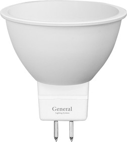 General Лампочка Светодиодная GU5.3 8Вт 230В 500Лм 3000К Теплый белый свет Софит 650300 GLDEN-MR16-8- 230-GU5.3-3000