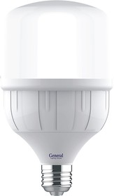 General Лампочка Светодиодная Высокомощная E27 40Вт 230В 3650Лм 6500К Холодный белый свет Цилиндр 660002 GLDEN-HPL-40-230-E27-6500