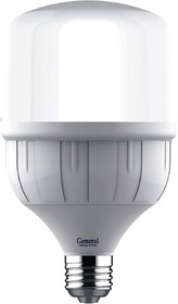 General Лампочка Светодиодная Высокомощная E27 65Вт 230В 5300Лм 6500К Холодный белый свет Цилиндр 660008 GLDEN-HPL-65-230-E27-6500