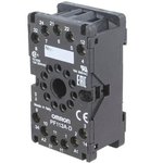 PF113A-D, 11 Pin 300V ac DIN Rail Relay Socket, for use with MKS Series