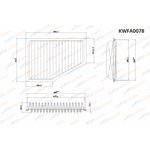 KWFA0078, Фильтр воздушный Chery Bonus/Very (A13) 11-16