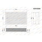 KWFA0080, Фильтр воздушный Chery Amulet 1.6 06-10