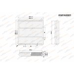 KWFA0081, Фильтр воздушный Great Wall Hover H3 2.0/2.4/ Mitsubishi Pajero II