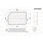 KWFA0083, Фильтр воздушный Changan CS35 14-20