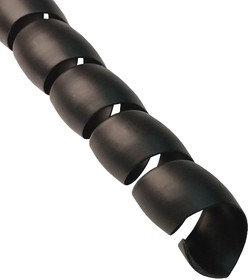 Фото 1/8 SG-40-F11-k2 - спиральная пластиковая защита, полипропилен, размер 40, плоская поверхность, цвет черный, длина 2 м