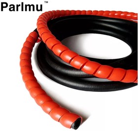 Фото 1/6 SG-44-F13 - спиральная пластиковая защита, полипропилен, размер 44, плоская поверхность, цвет красный, длина 1 м