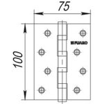 Универсальная петля 4BB 100x75x2,5 AB бронза 18843