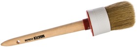 Круглая кисть, натуральная щетина, 55% топс, деревянная ручка, диаметр 55мм 30-0408