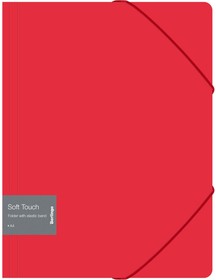 Папка на резинке "Soft Touch" А4, 600мкм, красная FB4_A4982