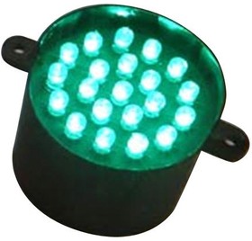 MP002077, Модуль светодиода, 21 LEDs, MP Traffic Light, Зеленый, 12 В, Круглый