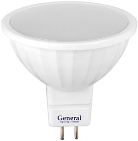 General Лампочка Светодиодная 10Вт 230В 650Лм 6500К Холодный белый свет Софит 661023 GLDEN-MR16-10- GU5.3-12-650
