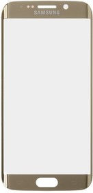 Фото 1/2 Стекло + OCA плёнка для переклейки Samsung G925 Galaxy S6 Edge (золото)