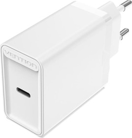 Vention FADW0-EU, Сетевое зарядное устройство Vention на 1 порт USB C QC 4.0 Белый