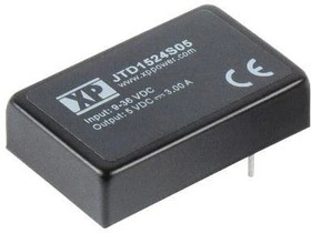 JTD1548S12, Isolated DC/DC Converters - Through Hole DC-DC, 15W, 4:1 Input