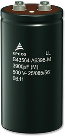 B43564B9228M000, Электролитический конденсатор, винтовые выводы, 2200 мкФ, 400 В, ± 20%, Винт, 15000 часов при 85°C