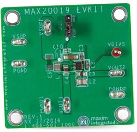 MAX20019EVKIT#, Power Management IC Development Tools Evaluation Kit for 3.2MHz, 500mA Dual Converter for Automotive Camera