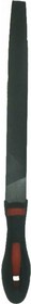 Плоский зауженный напильник с ручкой PVC (200 мм, насечка №2 средняя, по 3м сторонам) 3702200