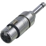 NA2FP, XLR Connectors 3P F XLR - 1/4" MONO PLUG - PRE-WIRED