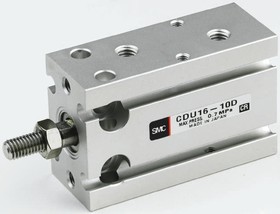 CDUK10-20D, Pneumatic Piston Rod Cylinder - 10mm Bore, 20mm Stroke, CUK Series, Double Acting