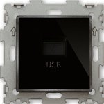 USB розетка 2.1А черная Эстетика GL-W201U-BCG