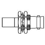 NBNB75GLP9, RF Connectors / Coaxial Connectors CBL JCK BNC REAR TWS GROUNDED