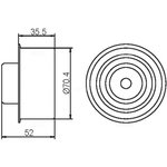 GT20070, Ролик натяжной ремня ГРМ
