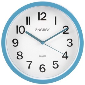 Фото 1/4 Часы настенные кварцевые ENERGY модель ЕС-139 синие,102261