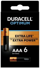 B0056023, Батарейка Duracell Optimum (AAA, 6 шт)