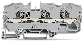 2010-1303, 3-пров. проходная клемма, 0,5 - 10 (16) мм2, Ex e II, красная