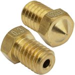 B-E3D-1.75-0.3, Brass nozzle for 3D printer, thread M6, 0.3 mm ...
