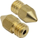 B-MK8-1.75-0.8, Brass nozzle for 3D printer , M6 thread, 0.8mm, compatible with MK8