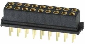 M80-8871805, Power to the Board 9+9 POS DIL FEMALE VERT GOLD