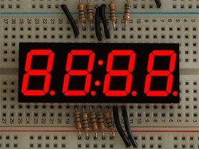 865, LED Lighting Development Tools Red 7-segment Clock Display