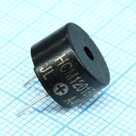 HCM1201BX, Генератор звука электромагнитный, 1.5V 2300Hz, d=12mm, h=7.5mm