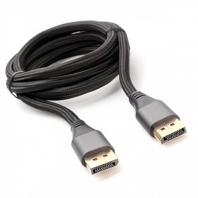 Фото 1/3 Кабель DisplayPort Cablexpert CC-DP8K-6, v1.4, 1.8м, 20M/20M, нейлоновая оплетка, метал. разъемы, пакет