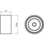 GT70970, Ролик обводной ремня ГРМ