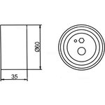 GT80770, Ролик ГРМ натяжной