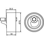 GT90080, Ролик натяжной ремня ГРМ