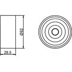 GT90240, Ролик натяжной ремня ГРМ