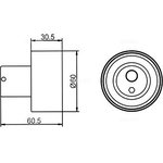 GT90600, Ролик натяжителя ремня ГРМ