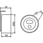GT90630, Ролик натяжителя ремня ГРМ