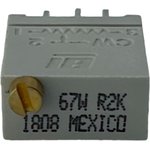 67WR2KLF, Резистор подстроечный (2кОм 0,5Вт 10%)