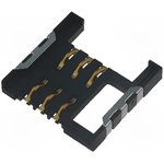 115C-AC00-R, mini SIM Card Socket, holder Type, 6 Pin, GF, Reel, H=2.7mm ...